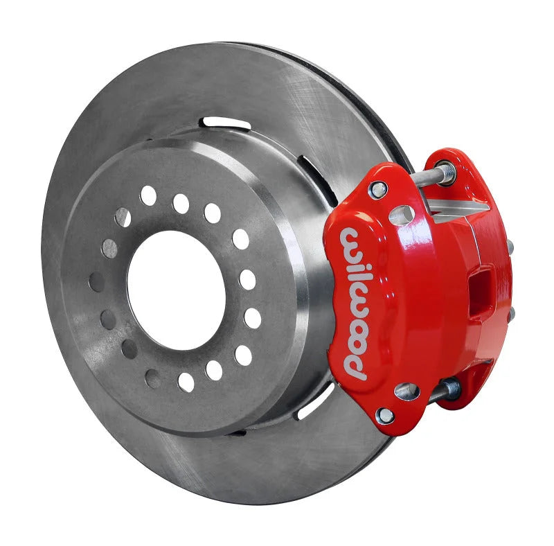 Wilwood D154 P/S Park Brake Kit Red 2.50in Off w/Snap Ring Bearing fits Mopar / Dana