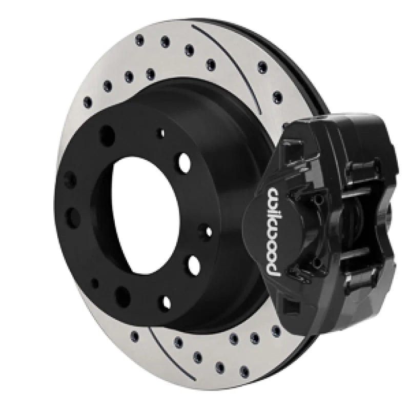 Wilwood D31 11.42in. Rear Brake Kit w/ Flex Lines - Drilled Rotors (Black) fits 1969-1983 Porsche 911