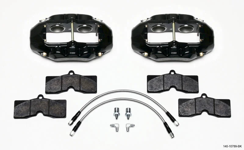 Wilwood D8-4 Front Caliper Kit Black C2 / C3 fits 1965-1982 Chevrolet Corvette