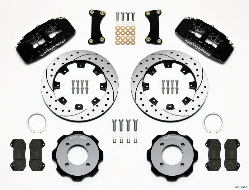 Wilwood Dynapro 6 Front Hat Kit 12.19in Drilled fits 2011-2014 Ford Fiesta S / 2011-2012 Ford Fiesta SEL / 2013-2014 Ford ...