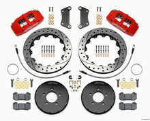 Load image into Gallery viewer, Wilwood Dynapro 6 Front Hat Kit 12.88in Drilled Red w/ Lines fits 2004-2013 Mazda 3 I / 2007-2013 Mazda 3 Mazdaspeed / 200...