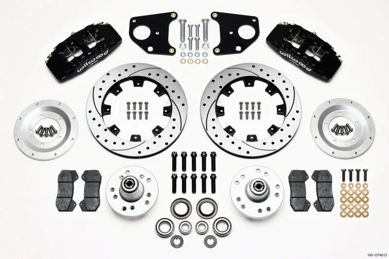 Wilwood Dynapro 6 Front Hub Kit 12.19in Drilled CDP B & E Body-Drum fits 1970-1972 Dodge Challenger / 1970-1971 Dodge Chal...