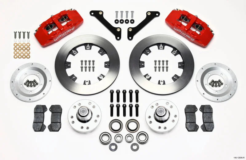 Wilwood Dynapro 6 Front Hub Kit 12.19in Drilled Red fits 1984-1985 Buick Electra / 1979-1983 Buick Estate WAGON / 1979-198...