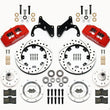 Load image into Gallery viewer, Wilwood Dynapro 6 Front Hub Kit 12.19in Drilled Red 69-70 Impala Drum/Disc 69-82 Vette