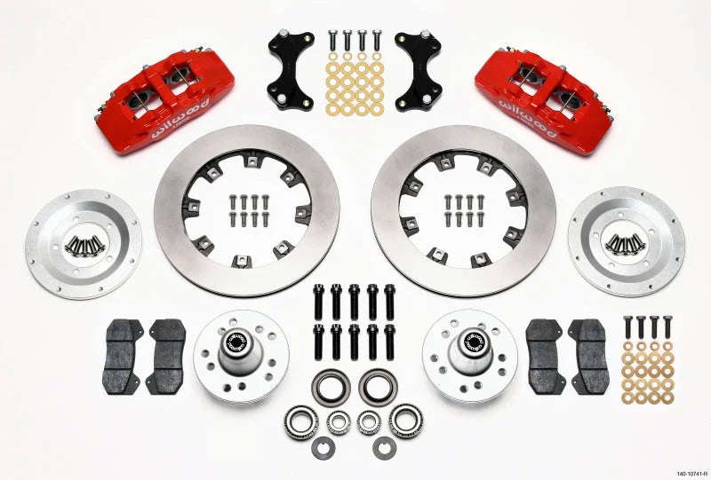 Wilwood Dynapro 6 Front Hub Kit 12.19in Red WWE ProSpindle