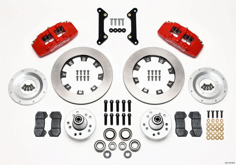 Wilwood Dynapro 6 Front Hub Kit 12.19in Red fits 1970 1973-1978 Buick / Cadillac / Chevrolet / Chevrolet Camaro