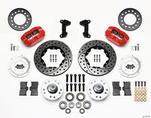 Load image into Gallery viewer, Wilwood Dynapro Dust-Boot Front Kit 11.00in Drilled-Red 74-80 Pinto/Mustang II Disc Spindle only