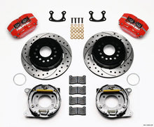 Load image into Gallery viewer, Wilwood Dynapro Dust-Boot P/S Park Brake Kit Drilled Red Small 2.66in Offset fits Ford