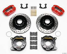 Load image into Gallery viewer, Wilwood Dynapro Dust-Boot P/S Park Brake Kit Drilled Red Small 2.50in Offset fits Ford