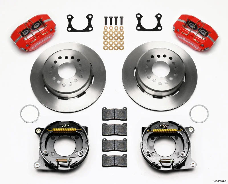 Wilwood Dynapro Dust-Boot P/S Park Brake Kit Red Big 2.36in Offset fits Ford