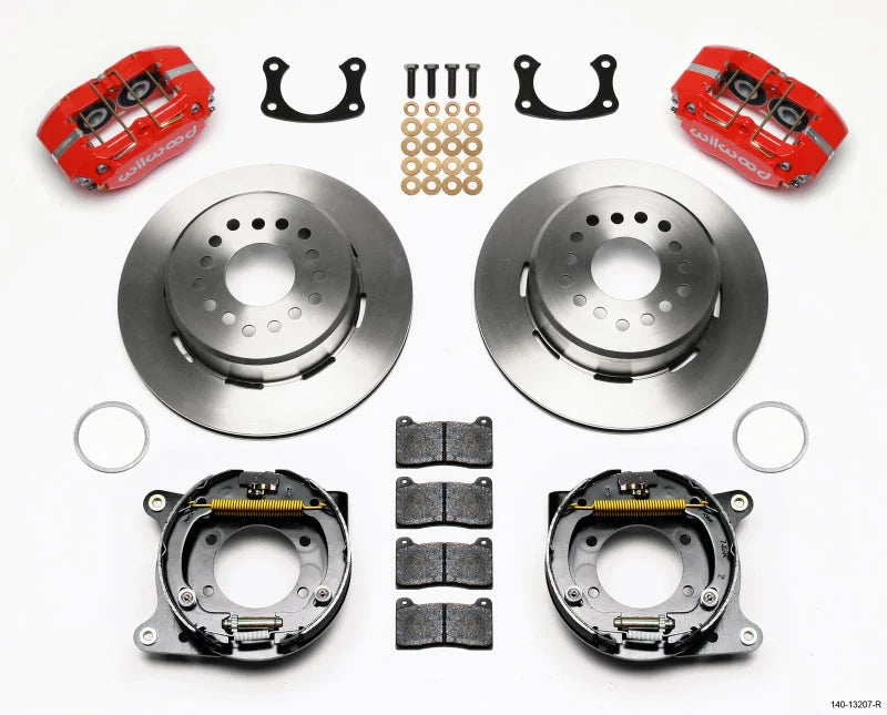 Wilwood Dynapro Dust-Boot P/S Park Brake Kit Red New Big 2.50in Offset fits Ford