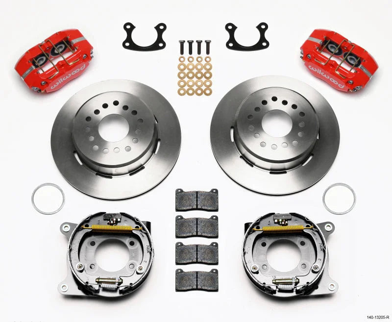 Wilwood Dynapro Dust-Boot P/S Park Brake Kit Red Small 2.66in Offset fits Ford