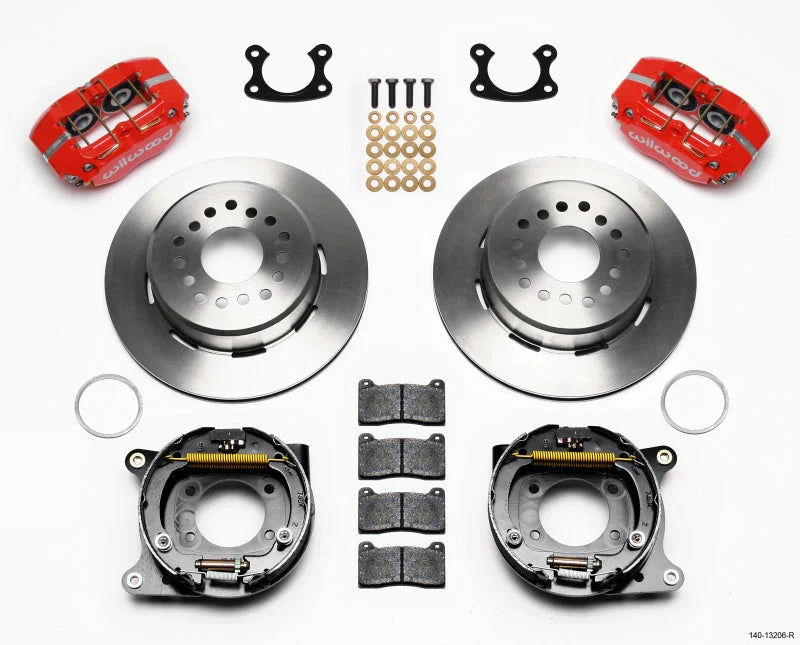 Wilwood Dynapro Dust-Boot P/S Park Brake Kit Red Small 2.50in Offset fits Ford