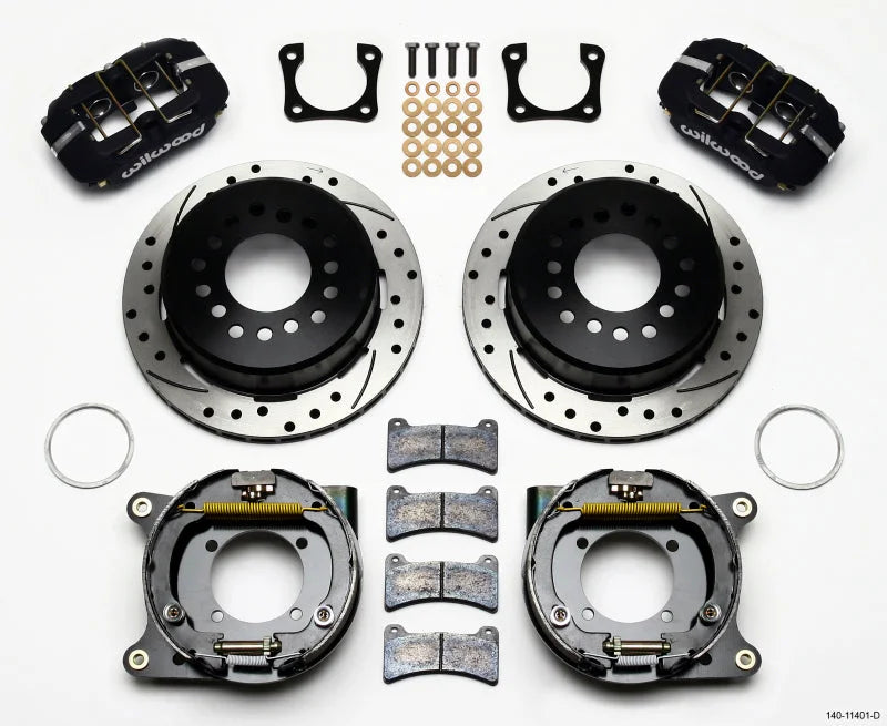 Wilwood Dynapro Low-Profile 11.00in P-Brake Kit Drilled Spcl 2.81in Offset fits Chevy 12 Bolt