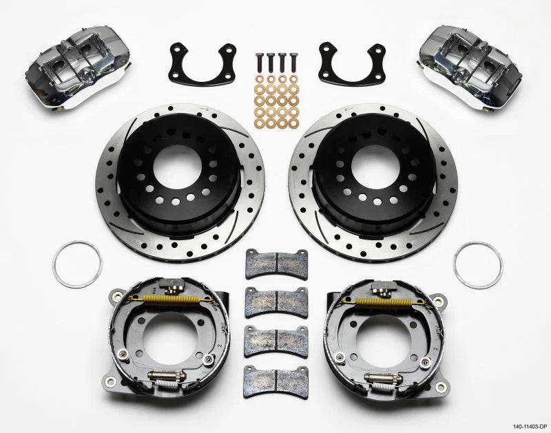 Wilwood Dynapro Low-Profile 11.00in P-Brake Kit Drill-Pol Small 2.50in Offset fits Ford
