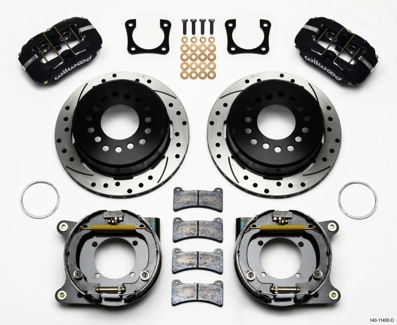 Wilwood Dynapro Low-Profile 11.00in P-Brake Kit Drilled 12 Bolt Spcl 2.81in Off Stag Mount fits Chevrolet