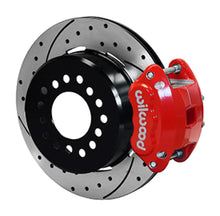 Load image into Gallery viewer, Wilwood Dynapro Low-Profile 11.00in P-Brake Kit Dust Seal 2.36in Offset - Drilled Red - Side View