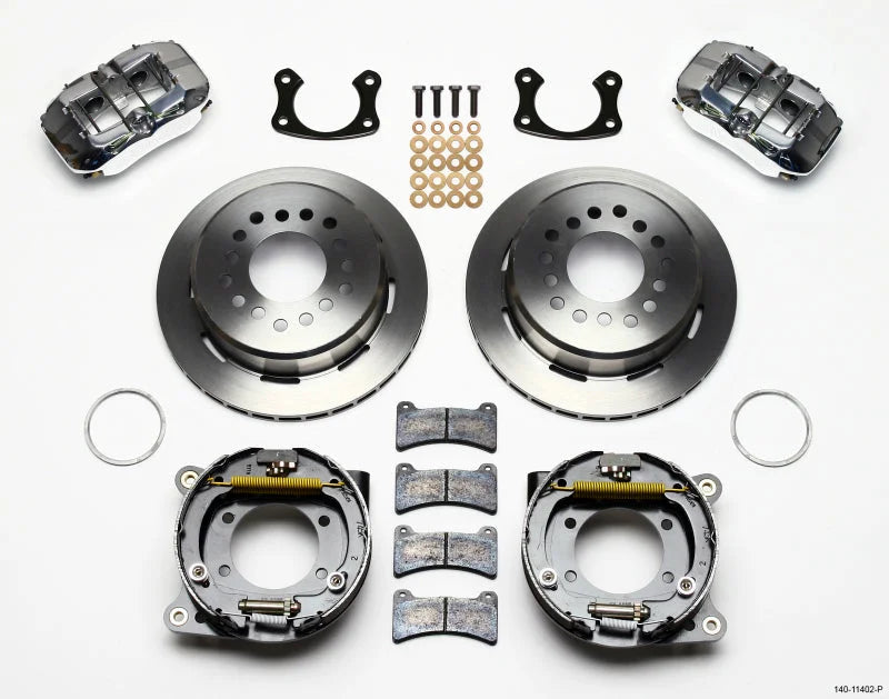 Wilwood Dynapro Low-Profile 11.00in P-Brake Kit - Polish 2.36in Offset fits Ford