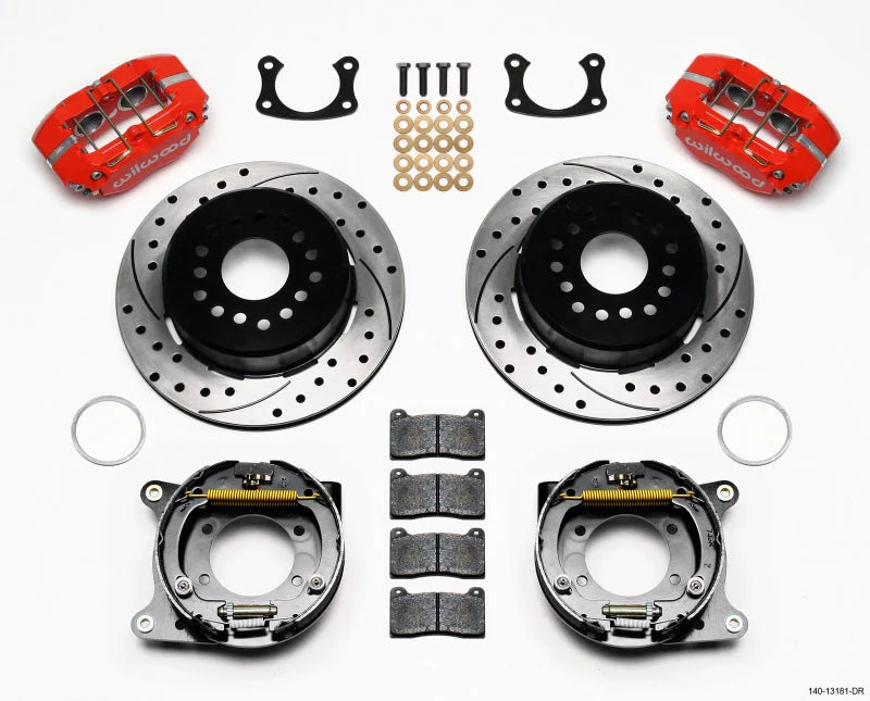 Wilwood Dynapro Lug Mount P/S P-B Kit Drilled-Red New Big 2.50in Offset fits Ford