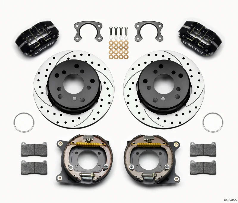 Wilwood Dynapro Lug Mount P/S Park Brake Kit Drilled Small 2.36in Off 5 x 5.50 fits Ford Bronco