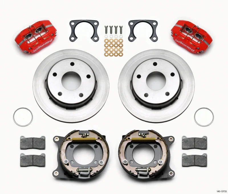 Wilwood Dynapro Lug Mount P/S Park Brake Kit Red Big 2.00in Off 5 x 5.50 fits Ford Bronco