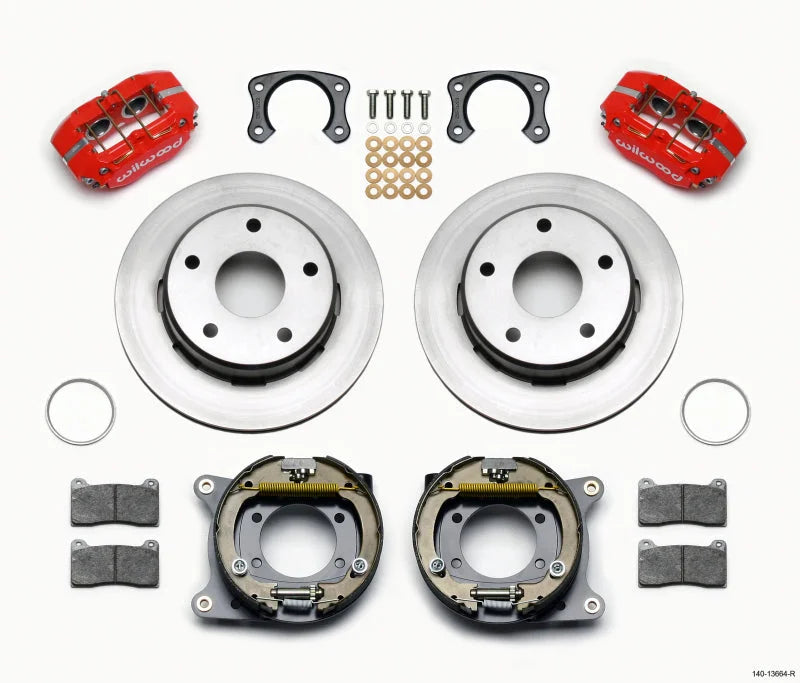 Wilwood Dynapro Lug Mount P/S Park Brake Kit Red Big New 2.38in Off 5 x 5.50 fits Ford Bronco