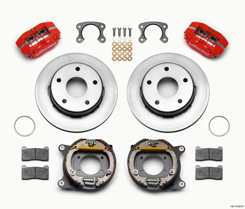 Wilwood Dynapro Lug Mount P/S Park Brake Kit Red Small 2.36in Off 5 x 5.50 fits Ford Bronco