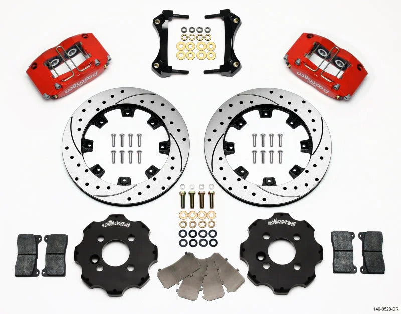 Wilwood Dynapro Radial Front Kit 12.19in Drilled Red Mini Cooper - Main Product View
