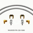 Load image into Gallery viewer, Wilwood Flexline Kit 18inch M10x1.50 IF 1/8-27 NPT 90 Degree