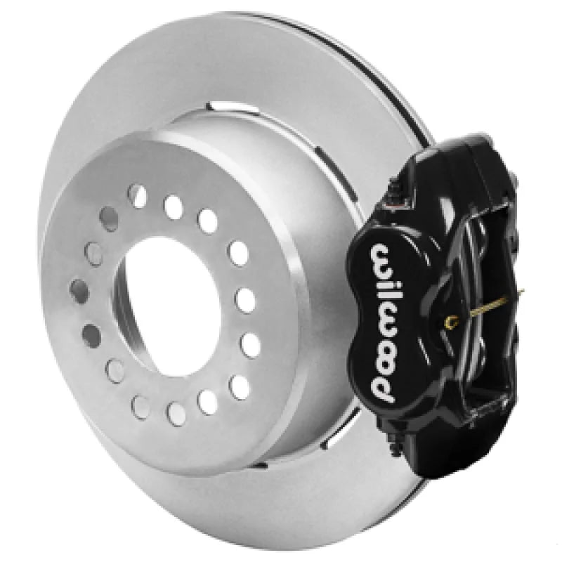 Wilwood Forged 4 Piston DynaPro Black Caliper HP32 VV Plain Rotor - 12.19x0.81 fits Chevy Monte Carlo