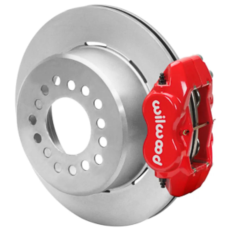 Wilwood Forged 4 Piston DynaPro Red Caliper HP32 VV Plain Rotor - 11.00x0.81 fits Chevy Monte Carlo - Main Product View