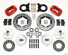 Load image into Gallery viewer, Wilwood Forged Dynalite Front Kit 11.00in Drill Red Disc &amp; Drum Spindle fits 1970-1974 Ford Maverick / 1970-1973 Ford Must...