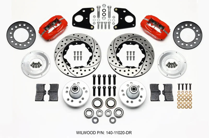 Wilwood Forged Dynalite Front Kit 11.00in Drilled Red CDP B & E Body-Drum fits 1970-1972 Dodge Challenger / 1970 1971 Dodg...