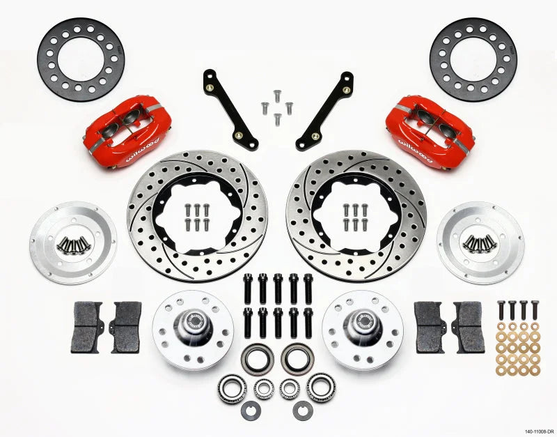 Wilwood Forged Dynalite Front Kit 11.00in Drilled Red fits 1979-1981 Chevrolet Camaro / 1984 1985 Buick Electra / 1979-198...