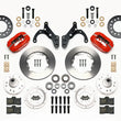 Load image into Gallery viewer, Wilwood Forged Dynalite Front Kit 11.00in Red 69-70 Impala Drum/Disc 69-82 Vette