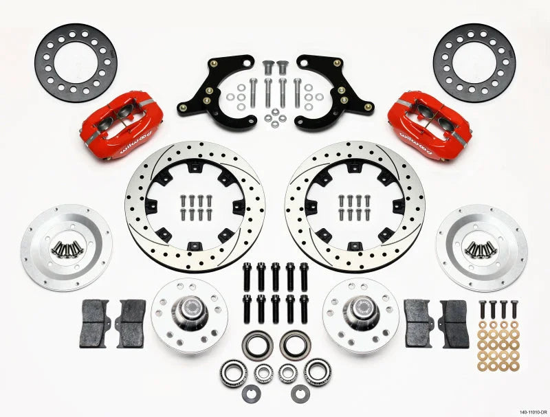 Wilwood Forged Dynalite Front Kit 11.75in Drilled Red fits 1955-1957 Chevrolet Bel Air / 1955-1956 Chevrolet Bel Air Beauv...