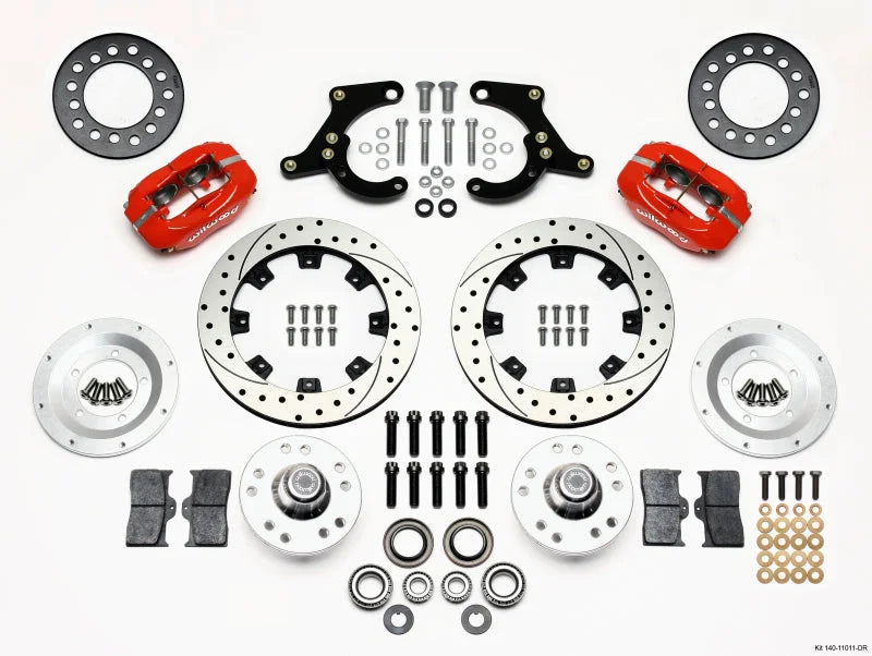 Wilwood Forged Dynalite Front Kit 11.75in Drilled Red fits 1959-1964 Chevrolet Bel Air / Chevrolet Impala / 1963-1964 Chev...