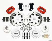 Load image into Gallery viewer, Wilwood Forged Dynalite Front Kit 12.19in Drilled Red Heidts 2 inch Drop Spindle fits 1955-1957 Chevrolet Bel Air / 1955-1...