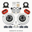 Load image into Gallery viewer, Wilwood Forged Dynalite-M Front Kit 11.30in 1 PC Rotor&amp;Hub Drill-Red 1965-1969 Mustang Disc &amp; Drum