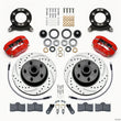 Load image into Gallery viewer, Wilwood Forged Dynalite-M Front Kit 11.30in 1 PC Rotor&amp;Hub Drill-Red 1970-1973 Mustang Disc &amp; Drum