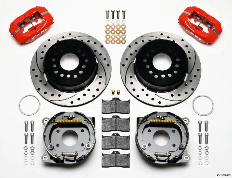 Wilwood Forged Dynalite P/S P-B Kit Drilled-Red 2.60in Offset fits 1971-1974 American Motors Javelin Amx / 1971-1972,1974 ...
