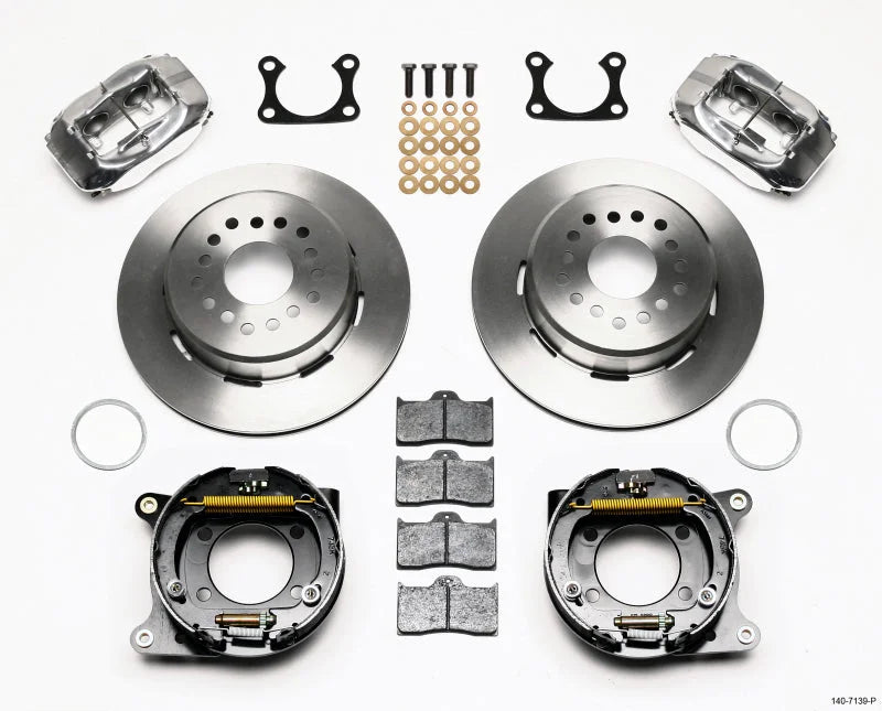 Wilwood Forged Dynalite P/S Park Brake Kit Polished Big 2.36in Offset fits Ford