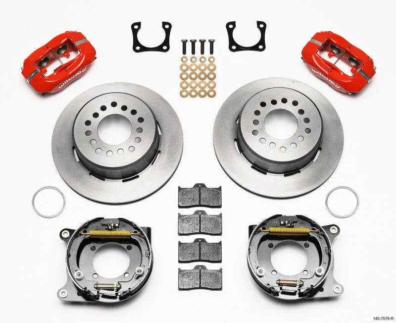 Wilwood Forged Dynalite P/S Park Brake Kit Red 12 Bolt-Spec 3.15in Bearing fits Chevrolet