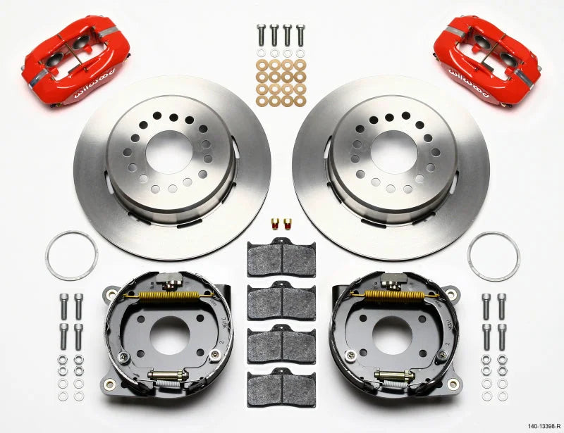Wilwood Forged Dynalite P/S Park Brake Kit-Red 2.60in Offset fits 1971-1974 American Motors Javelin Amx / 1971-1972,1974 A...
