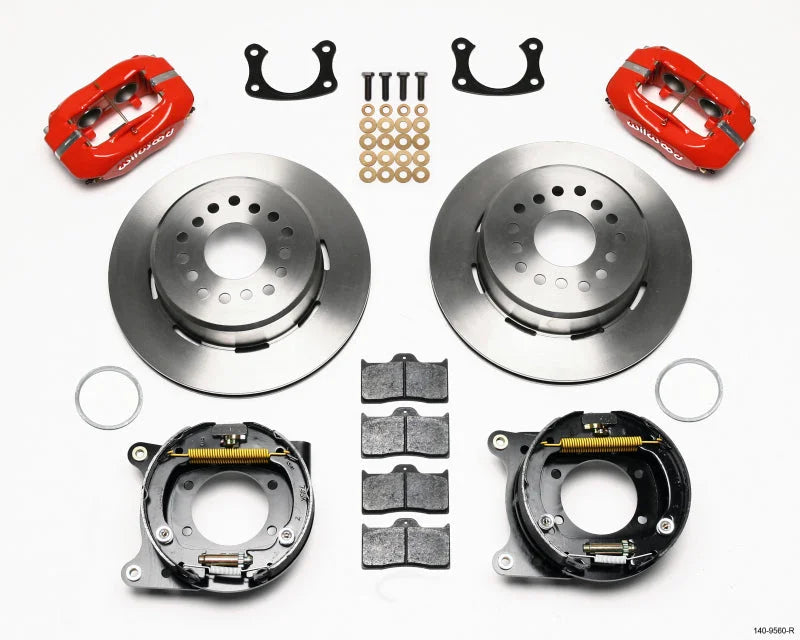 Wilwood Forged Dynalite P/S Park Brake Kit Red New Big 2.50in offset Staggered Shock fits Ford