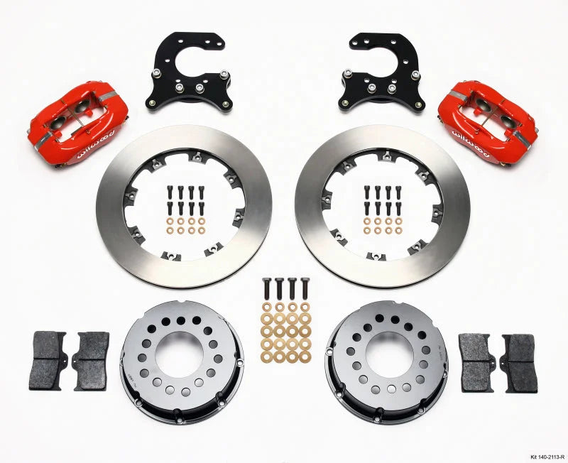 Wilwood Forged Dynalite P/S Rear Kit Red Small 2.66in Offset fits Ford
