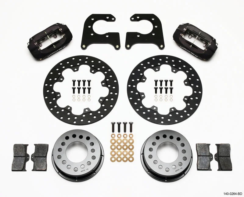 Wilwood Forged Dynalite Rear Drag Kit Drilled Rotor 1/2in Studs fits 1958-1964 Oldsmobile / Pontiac