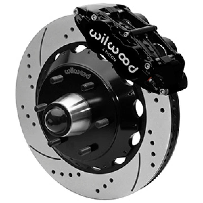 Wilwood Forged Narrow Superlite 6R Front Big Brake Kit 14.00in Drilled Rotors - Black fits 1967-1986 Gm C1500