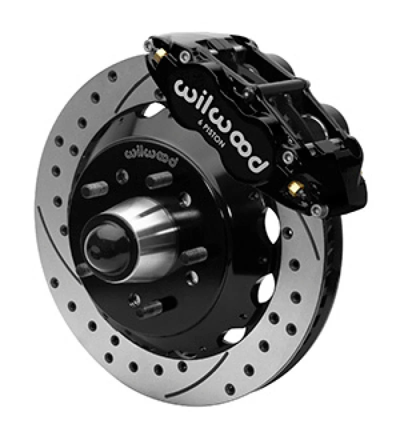 Wilwood Forged Narrow Superlite 6R Front Big Brake Kit 13.06in Drilled Rotors - Black fits 1988-1998 Chevrolet C1500