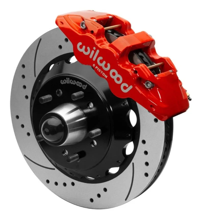 Wilwood Forged Narrow Superlite 6R Front Big Brake Kit SRP 14.00in Rotors - Red fits 1967-1986 Chevrolet C1500